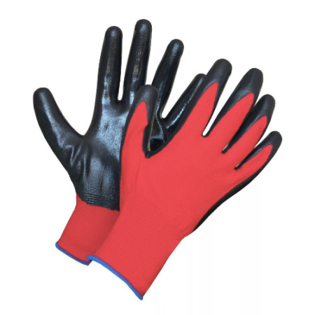 Нейлоновые перчатки с нитриловым покрытием